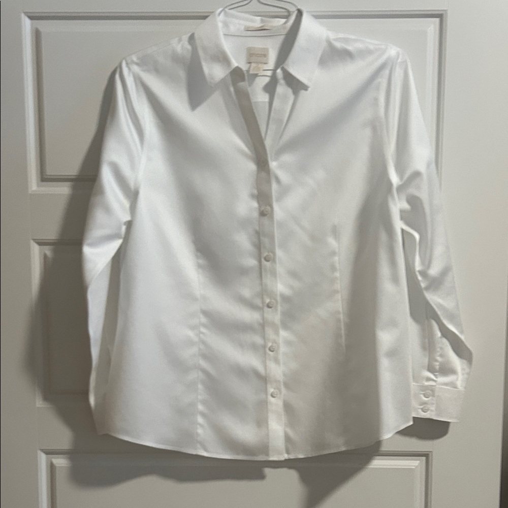 Chico's Elegant White Button-Up Blouse